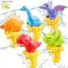 Sand Play Water Fun HUIQIBAO Cute Dinosaur Baby Cartoon Animals Water Gun Portable Children Summer Beach Outdoor Water Spray Guns Toys Boy Kids Game