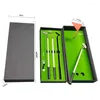 Ensemble de stylos de Golf, Mini balle de bureau, cadeau comprenant 3 balles vertes et drapeau, jeux de bureau, école et bureau