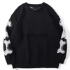 Men's Sweaters Autumn and winter new trendy brand men skull round neck long-sleeved sweater fashion couple loose pullover retro Y2kephemeralew