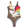 Damenbadebekleidung Marke Schöner Cartoon-Druck Strandbikini Frauen Sexy Badeanzug Design Elastisch 2024 Mode Sommer Beachwear