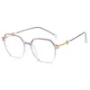 New Art Tr90 Optical Glasses Frame Men's and Women's Large Square Myopia Anti Blue Light Flat Lens