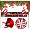 New Banners Streamers Confetti Christmas Outdoor Banner Large Banner Decorations For Home 2023 Outdoor Decor Hanging Banner Poster Xmas Holidays Party Decor