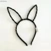 Pannband barn lyser upp tecknad kanin öronhårhår pannband kvällsfest dekor props yq240116