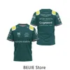 2023 Hot Aston Martin F 1 team t-shirts Spanish racing driver Fernando Alonso 14 and STROLL 18 hot sale oversized t-shirts