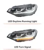 VW Touran L High Beam Headlight 2016-2018 Turn Signal LampプロジェクターレンズのLEDデイタイムランニングヘッドライト