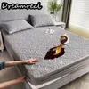 Dreamreal Waterproof Solid Color Embossed Mattress Cover Thicken Fitted Sheet Bed for Bedroom el Soft Pad 240116