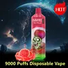 ABD Yerel Depo Orijinal Sunfire 9000 Puffs 10K Puff Tesis Edilebilir Vape Kalem Hollanda Litvanya İspanya En Çok Satan E Sigara 18ml 600mAh Vape 9000 15k Puflar Bar