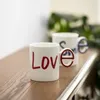 Canecas Bonito Porcelana Sublimação Linda Criativo Espresso Cups Personalizado Reutilizável Chá da Tarde Copos de Vidro Casal