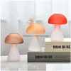 Vases Mushroom Shaped Flower Vase Transparent Glass Plant Hydroponic Aromatherapy Bottle Desktop Decoration Ornament 231009 Drop Del Dhap5