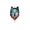 Animal tattoo stick tiger head wolf geometric shape wind suit water transfer printing flower arm sticker