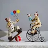 Europese Stijl Retro Vintage Circus Clown Hars Beeldjes Thuis Woonkamer Slaapkamer Pop Standbeelden Desktop Decoratie Accessoires 240116