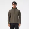 Lu Lu Yoga Outfit Giacca da uomo Felpe oversize Maglione Sciolto a maniche lunghe Fiess Allenamento Girocollo Camicetta Palestra