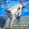 Sand Play Water Fun HUIQIBAO M416 Manual Water Gun Portable Summer Beach Outdoor Shooting Game Toy Pistol Water Fight Fantasy Toys for Children Boys