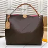 5A 1:1 luxury designer bag women Hobo Large Capacity Real Leather Graceful Handbag Shoulder Lady Totes 43704 GRACEFUL MM Brown luxury