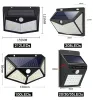 LED Solar Light PIR Motion Sensor utomhusvattentäta trädgårdslampor med tre lägen Exteriörväggljus Super Brigh LL