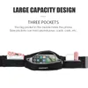 Bags HAISSKY Belt Elastic Running Waistband For iPhone 14 13 12 11 Pro Max 14Plus Zipper 3 Pockets Waterproof Sports Phone Bag Pouch