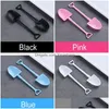 Disposable Ice Cream Spoon 100 Pcs/Lot Shovel Shaped Scoop Black White Small Thicken Scoops Plastic Dessert Cake Spoons 719 Drop Del Dhebq