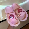 Sommer Im Freien Heißer Verkauf Cartoon Graffiti Hausschuhe frauen Strand Casual Sandalen Strand Casual Schuhe Rosa Bär