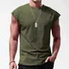 Männer Ärmellose Feste Weste Tops Casual Sport Fitness Gym Muskel T Tank T-Shirt Einfarbig Rundhals Pullover Tank Tops 240116