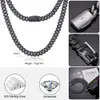 Jewelry designer Custom Hip Hop14mm Black Gold Plated 925 Sterling Silver VVS Moissanite Diamond Iced Out Cuban Link Chain NecklaceHipHop