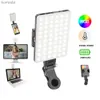 Selfie Lights 360 Full Color LED Selfie Light Clip on Phone Laptop Tablet 3 Modes 2500K-9000K Fill Light for Selfie Makeup Video ConferenceL240116