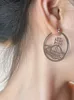 Designer Jewelry Planet Saturn Earring High Quality Brass Gold Color Women's ear studies E690