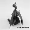 Höhe: 15 cm, Blick denkender Drache, Kunstharzmodell, Fantasy-Figuren, Modellbausatz, unbemalte Figuren, Miniaturkollektion 240116