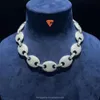 2024 Prix à bas prix personnalisé bijoux brillant luxe 7 couleurs Collier 925 Sterling Silver Iced Out Moisanite Tennis Chain