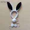 Headbands 1sat =3pcs Children adult Bunny Ear Headband Set Black pink white blue Fancy Dress Costume Hen Party big Rabbit ear hairbands he YQ240116