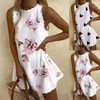 Casual Dresses Dress For Women Sexy Round Neck Spaghetti Strap Floral Printed Summer Loose Petite Maxi Sundress