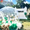 4m 13.2ft utomhusaktiviteter Uppblåsbar bubbelhus utomhusbubbeltält för camping transparent igloo tält