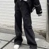 Herr jeans amerikansk ny stil retro multi-pocket casual overall y2k kvinnor låg midja hip-hop smal löst par raka pantsyolq