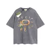 Heren Designer Gu T-shirt Vintage Retro Gewassen Shirt Luxe Merk T-shirts Dames T-shirt met korte mouwen Zomer Causale Tees Hip Hop Tops Shorts Kleding Verschillende kleuren-43