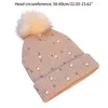 Berets Fashion Knit Hat Winter Pearl Wool Thicken All-match In Cold Weather