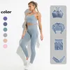 Seamless Yoga Sets Women's Tracksuit Gym Sports Leggings Fitness Crop Top Bra Long Sleeve Yoga Clothing Workout Sportswear Suit 240115