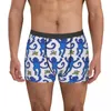 Cuecas homem azul rolo roupa interior agarre-o rápido engraçado boxer briefs shorts calcinha masculino macio S-XXL