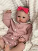 NPK 19inch Meadow Reborn Baby Doll Born Baby Size Real Picture Handmade 3D Skin Painted Hairy Synliga vener 240116