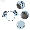 Bandeaux Tacheté Chiot Oreille Bandeau En Peluche Lolita Cheveux Accessoires Oreilles Cosplay Coiffe Bandeau Femmes Filles Maquillage Chapeaux Chaud YQ240116