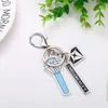 キーチェーンkpop ateez astro treasure ive nmixx le sserafim keychain 3pcs/setアクリルライトスティックペンダントバッグカーキーアクセサリーギフト