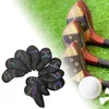 10 Stuks Golf Iron Covers Set Waterbestendig Slijtage Club Headcover Voor Spelers Shaft Outdoor Sport Display 240116