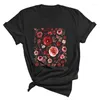 Damen-T-Shirts, Vintage-Rose-Grafik, Damen-T-Shirts, kurze Ärmel, Sommer-Shirt, High-Street-T-Shirt, Geschenk, Wilde Blume, lässige T-Shirts, weiblich