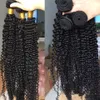 Fasci di capelli umani ad onda profonda Fasci di tessuto brasiliano per capelli Fasci di acqua riccia grezza Remy Virgin 3 4 pacchi 28 30 32 pollici 240115