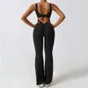 Kvinnor Jumpsuits Yoga Suit Dance Belly Drawing Fitness Workout Set Stretch Bodysuit Gymkläder Push Up Sportswear 240116