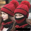 Basker vindtät mjukt ansikte täcker snö hatt för kvinnors halsduk lock