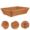 Plates Rattan Bread Basket Boho Style Fruit And Vegetable Home Accents Decor Pp