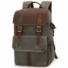 Plecak duża pojemność retro batik na płótnie wodoodporne Pography Durtable ramiona Torby Travel Outdoor Casual Men Bag