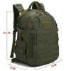 Wojskowy plecak taktyczny 3 -dniowy pakiet szturmowy Armia Molle Bags 35L Duże wodoodporne turystyki na zewnątrz Kamping Podróż 1000D Plecak 240116