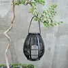 Lawn Lamps Outdoor Solar Imitation Rattan Lantern Courtyard Balcony Garden Decoration Candle Lights Creative Atmosphere Bamboo Chandelier YQ240116