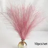 Fleurs décoratives 35cm 10 pièces Boho pour la maison décoration de mariage fil métallique Simulation roseau simulé herbe des Pampas Bouquet artificiel