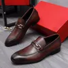 Designer loafers gancini dress shoes men flats genuine leather luxury moccasins oxford shoes party wedding office shoes 1.9 10